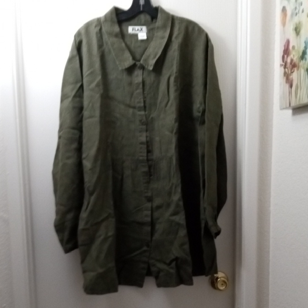 Flax Women's Green Jacket